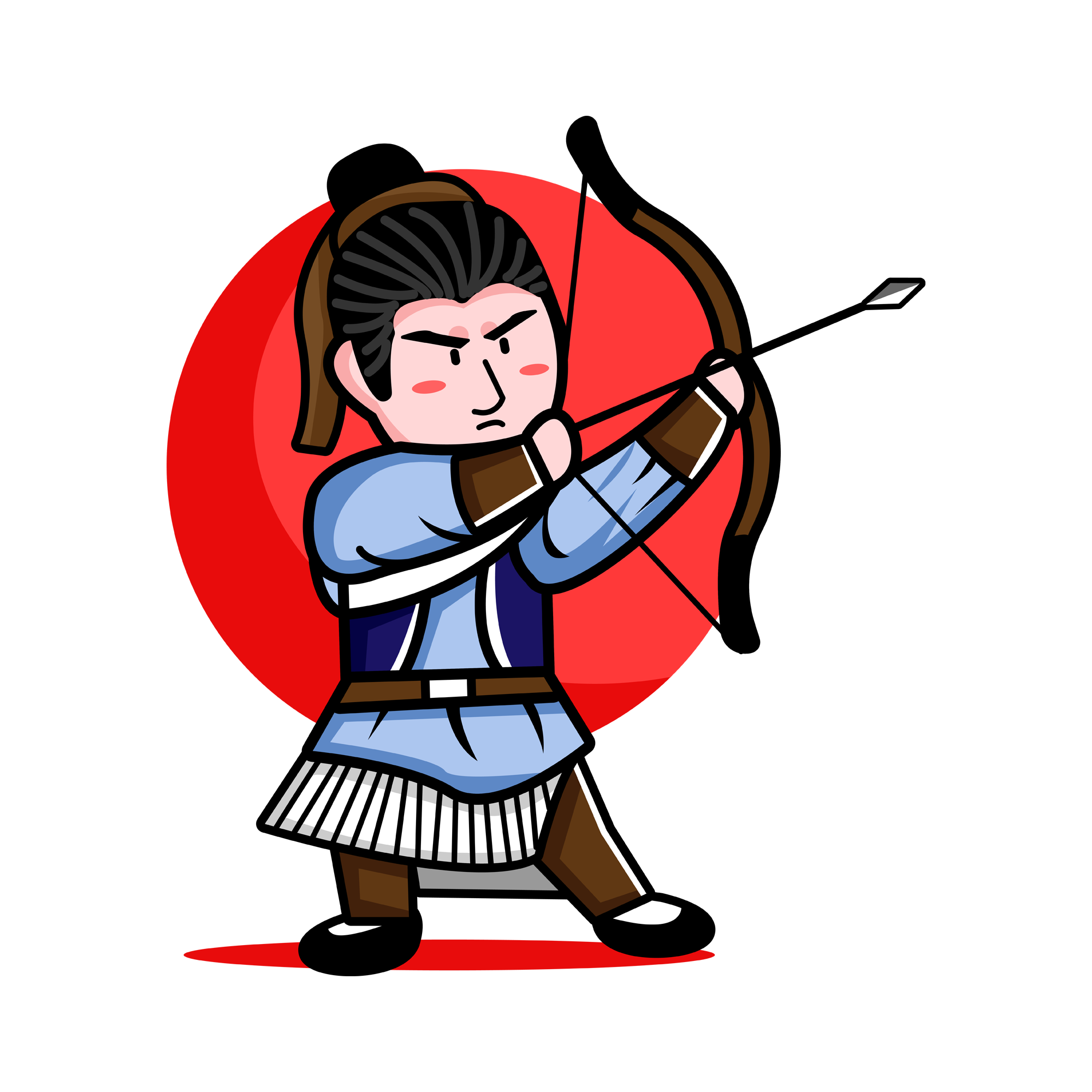 Pngtreecartoon martial arts character archery 4042629