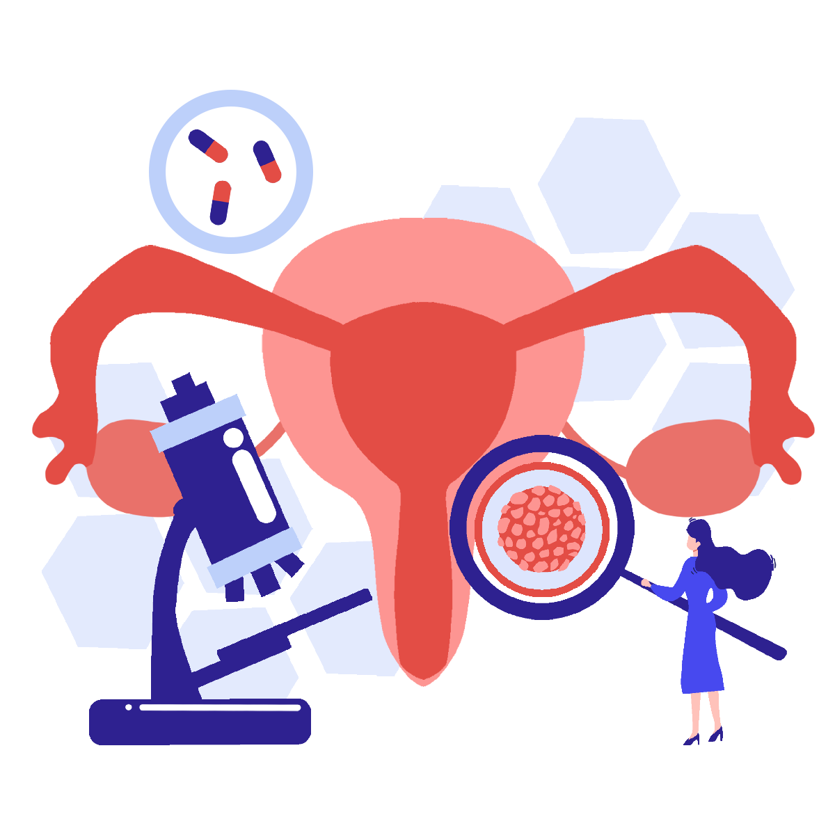 Pngtreemicroscope magnifying glass character vaccination 6447242