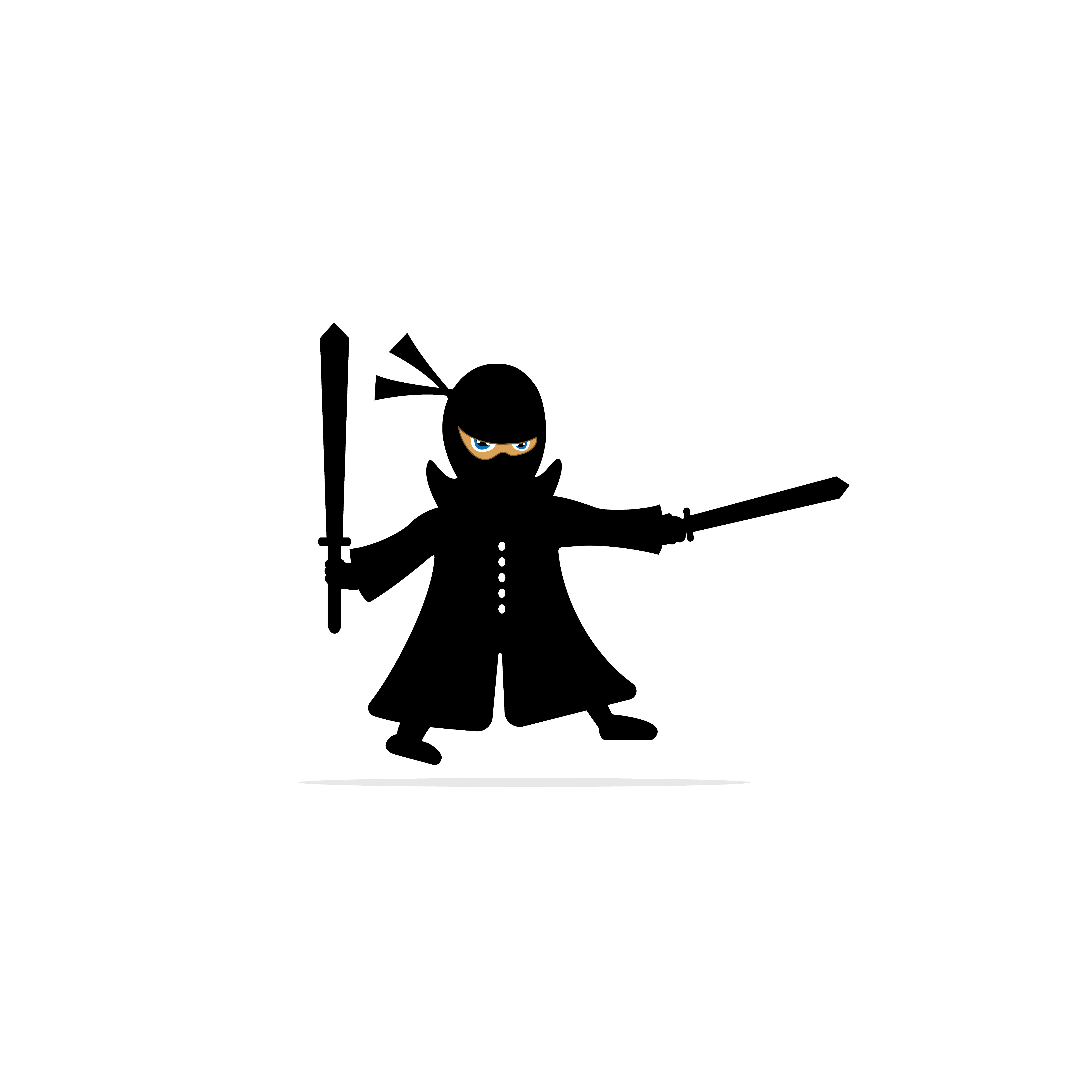 Pngtreeninja with swords in hands 5325288